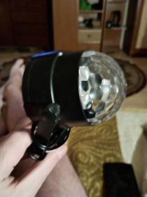 Kula disco projektor dyskotekowy led rgb reflektor + pilot