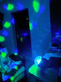 Kula disco projektor dyskotekowy led rgb reflektor + pilot