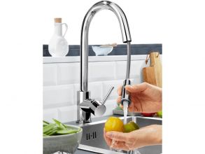 Kran kuchenny z wyciąganą wylewką. Nowy