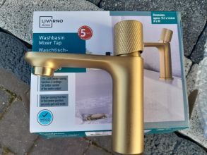 Bateria umywalkowa LIVARNO ZŁOTY. Nowa