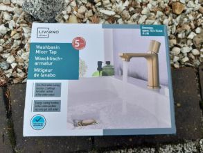 Bateria umywalkowa LIVARNO ZŁOTY. Nowa