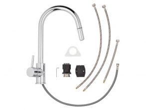 Kran kuchenny z wyciąganą wylewką. Nowy