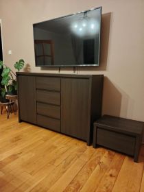 Zestaw mebli BRW Kaspian komoda biblioteczka i szafka nocna