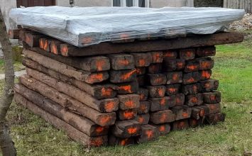 Podkłady ogrodowe dębowe