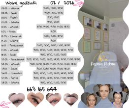 Makijaż, henna pudrowa, laminacja i przedłużanie rzęs !