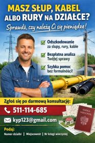 Masz słup, kabel albo rury na swojej działce? Sprawdź,...