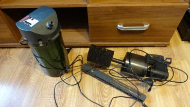 Akwarium 250 l 120x55x40+ szafka+akcesoria