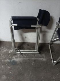 Krzesła aluminiowe składane 2 sztuki
