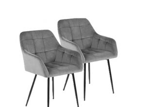Flamingo Casa Krzesło Jadalnia Salon Miękkie Aksamit Szary
