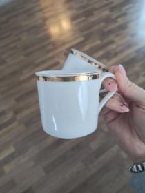 Talerze obiadowe deserowe filiżanki