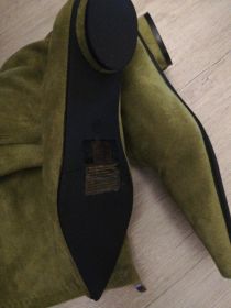 Sprzedam śliczne zielone kozaczki jesienno - wiosenne