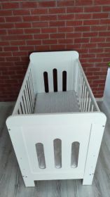 Łóżeczko drewniane dziecięce z materacem 120x60 cm