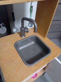 Kuchnia drewniana z akcesoriami