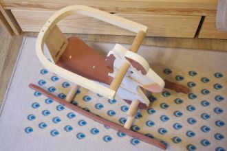 Koń na biegunach Milly Mally, bujak Koń Lucky, brązowy