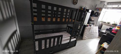 Łóżko piętrowe szare 160x80 super stan!