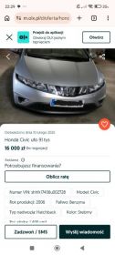 Honda Civic 1400m3 2006 r 91 tys km
