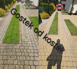 Mycie kostki z odsysaniem błota, odgrzybianie elewacji...