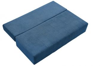 Sofa 3-osobowa z funkcją spania, niebieska
