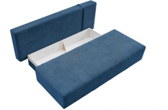 Sofa 3-osobowa z funkcją spania, niebieska