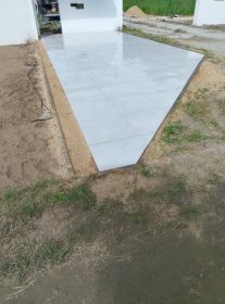 Prace brukarskie, układanie kostki brukowej