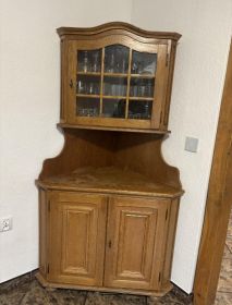 Witryna narożna dębowa